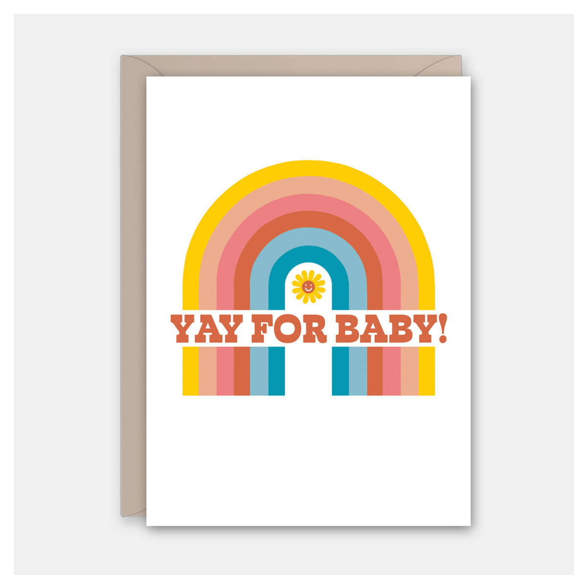 Yay! Baby Rainbow Card Modern Natural Baby