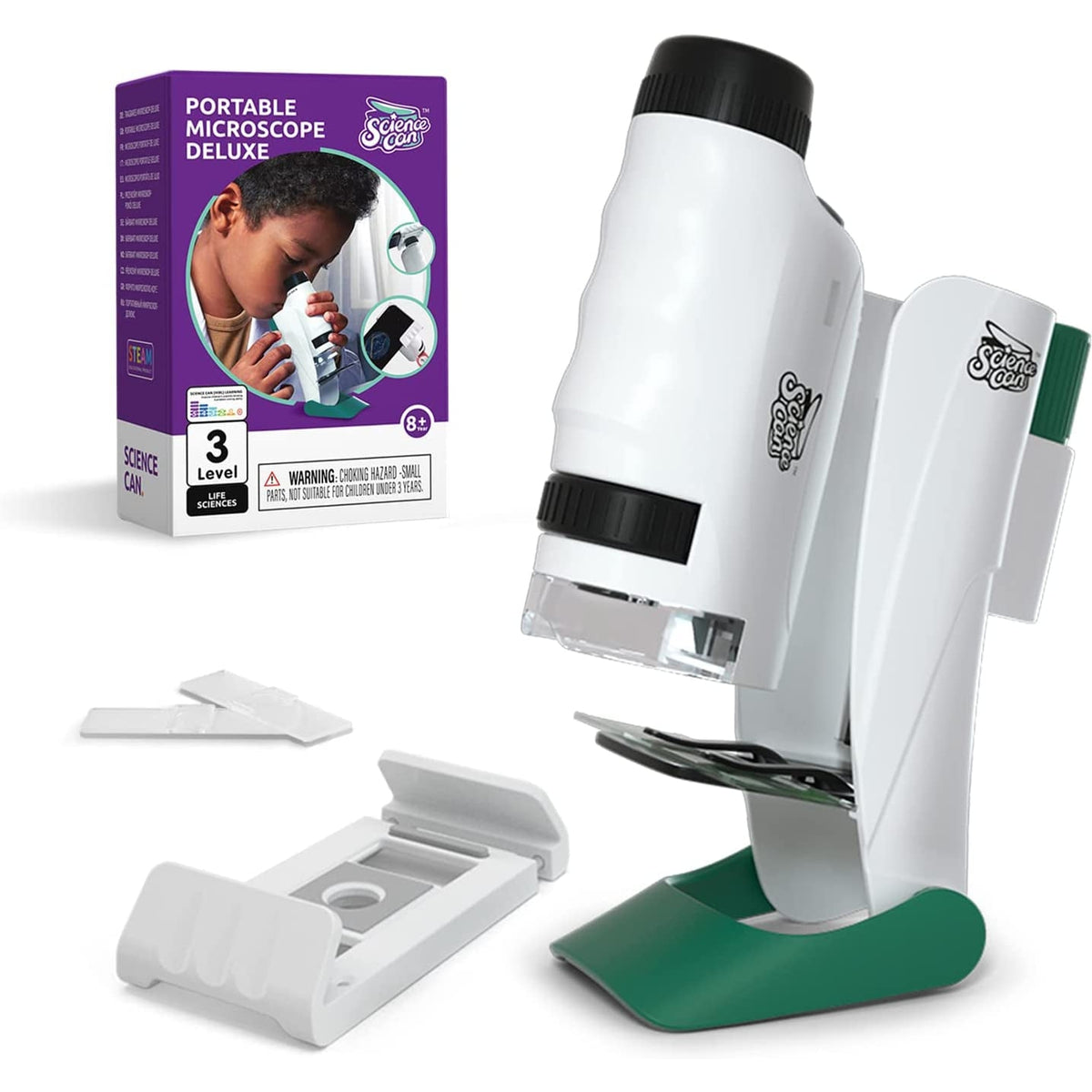 Kit de Microscope Portable pour enfant, 60X-120X, Microscope de