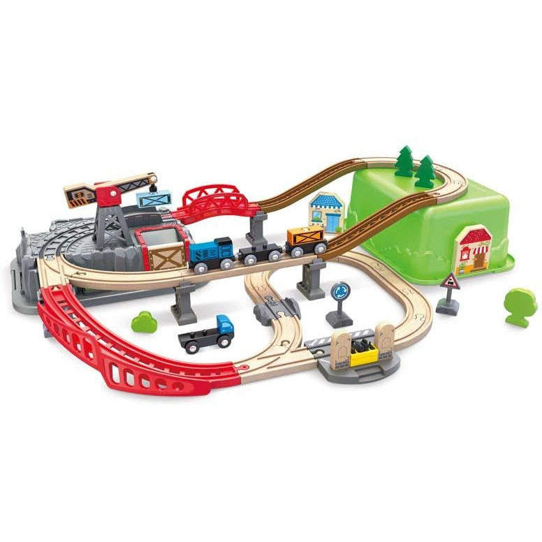 Hape Railway Bucket-Builder-Set L: 19.7, W: 31.5, H: 5.5 inch