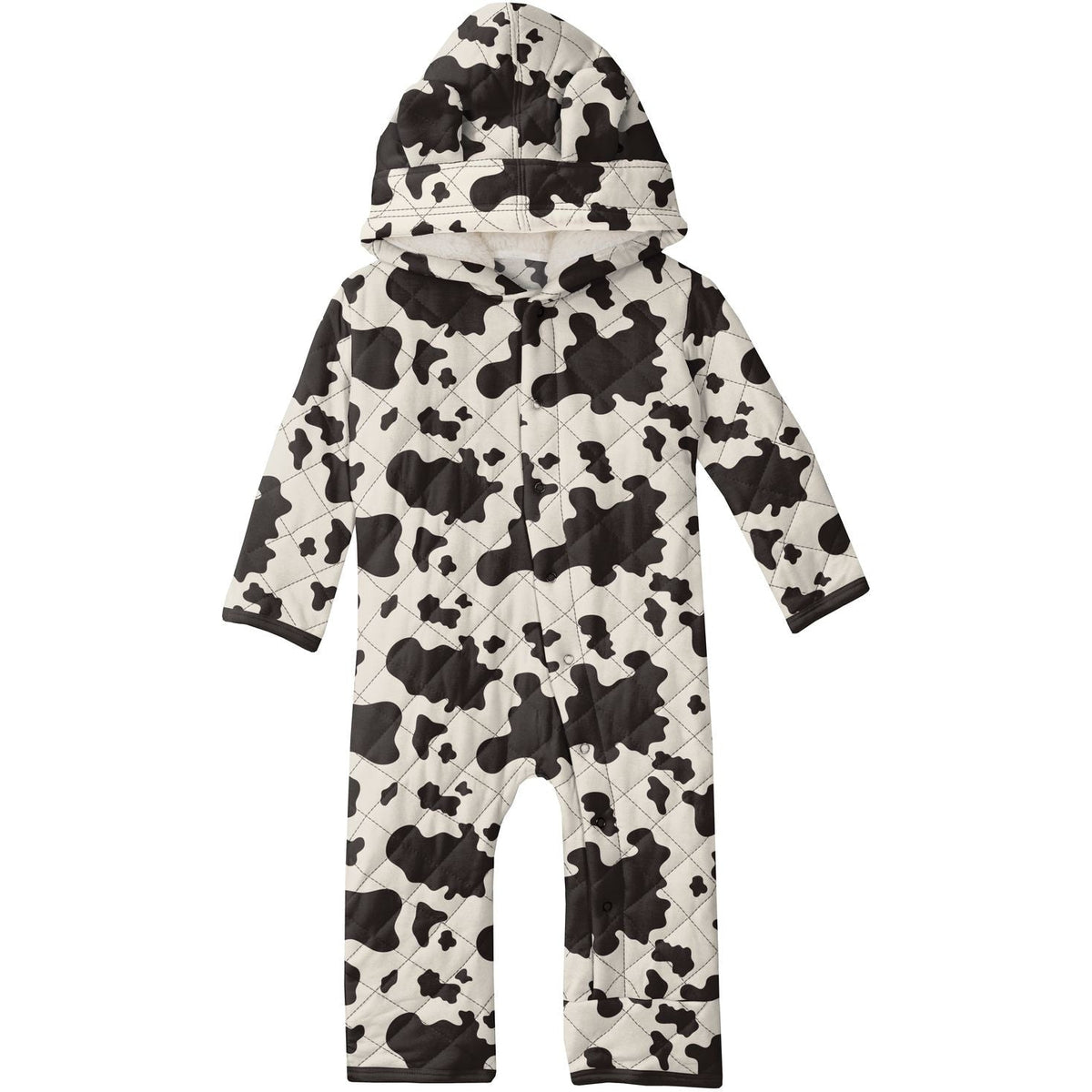 KicKee Pants County Fair Quilted Coverall Cow Print/Midnight Modern Natural Baby