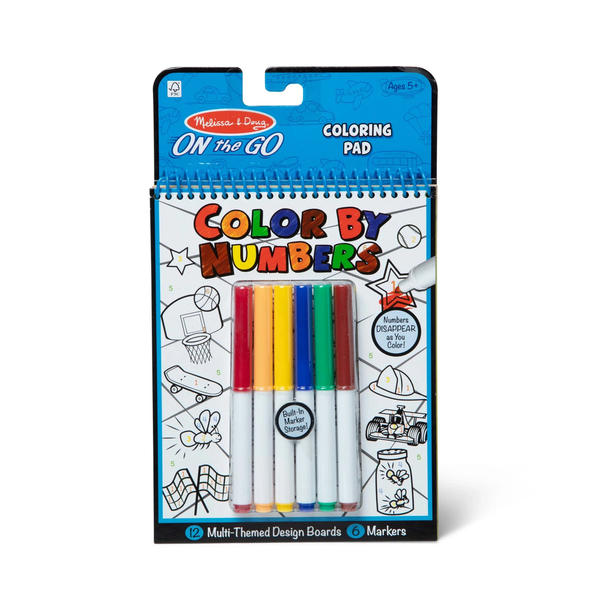 Melissa & Doug Color By Numbers On the Go | Blue – Modern Natural Baby