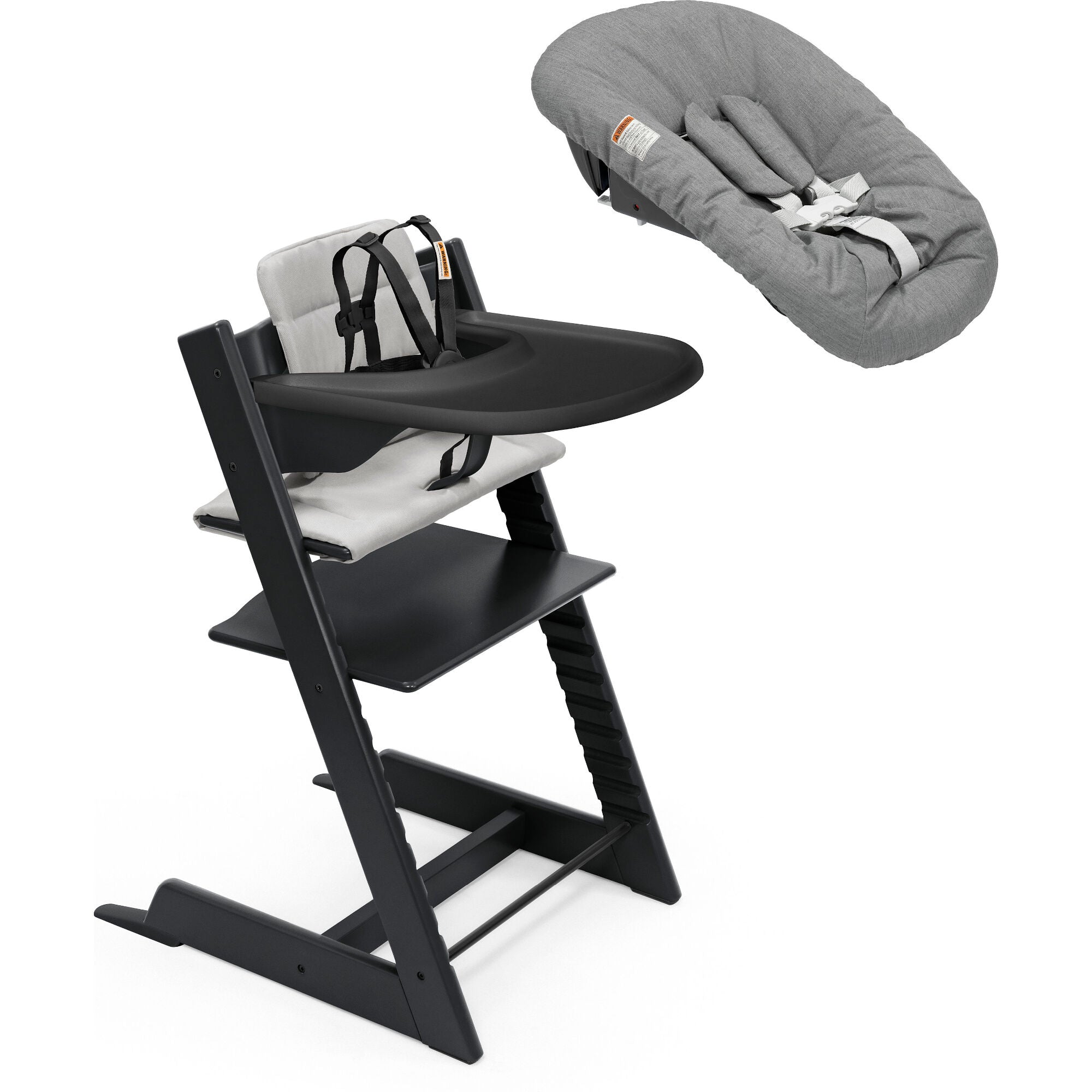 Stokke Tripp Trapp High Chair² with Cushion, Tray and Newborn Set – Modern Natural Baby