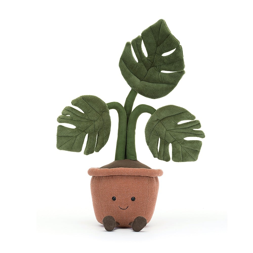 jellycat jade plant Jellycat Amuseables Monstera Plant – Modern Natural Baby