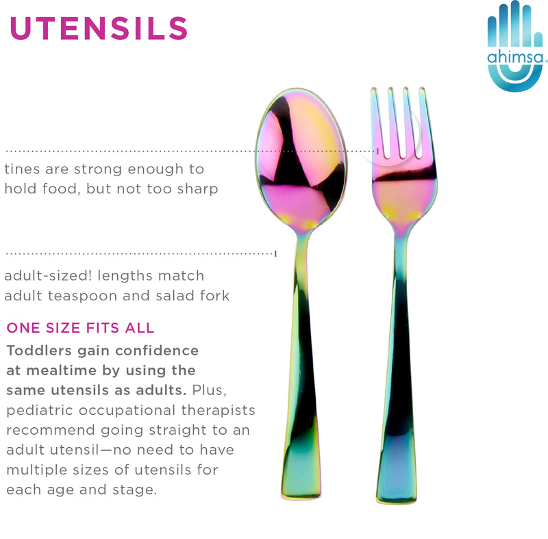 Ahimsa - Stainless Steel Kids Dishes for Mindful Mealtime.