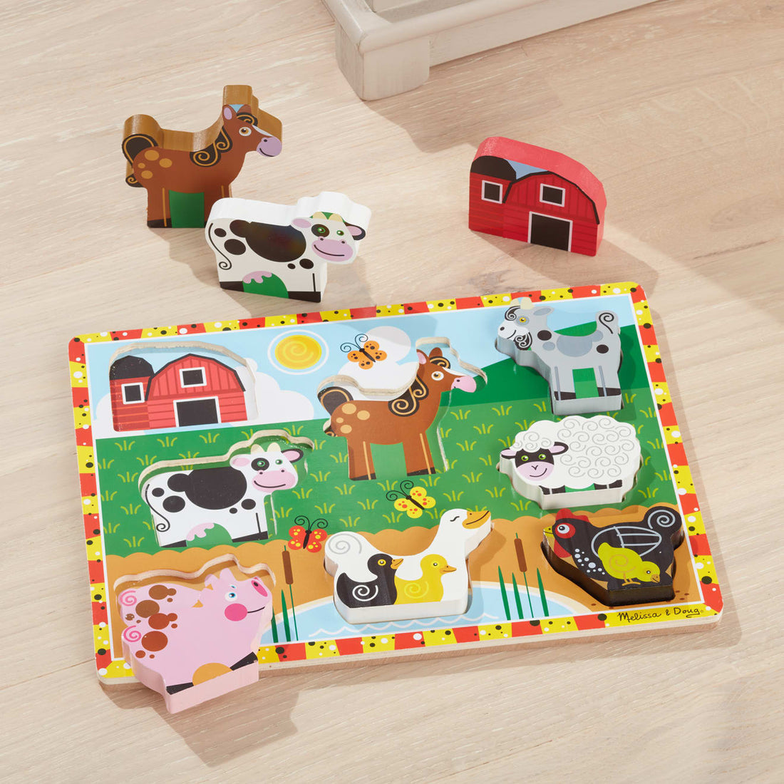 Farm Animals Wooden Chunky Puzzle