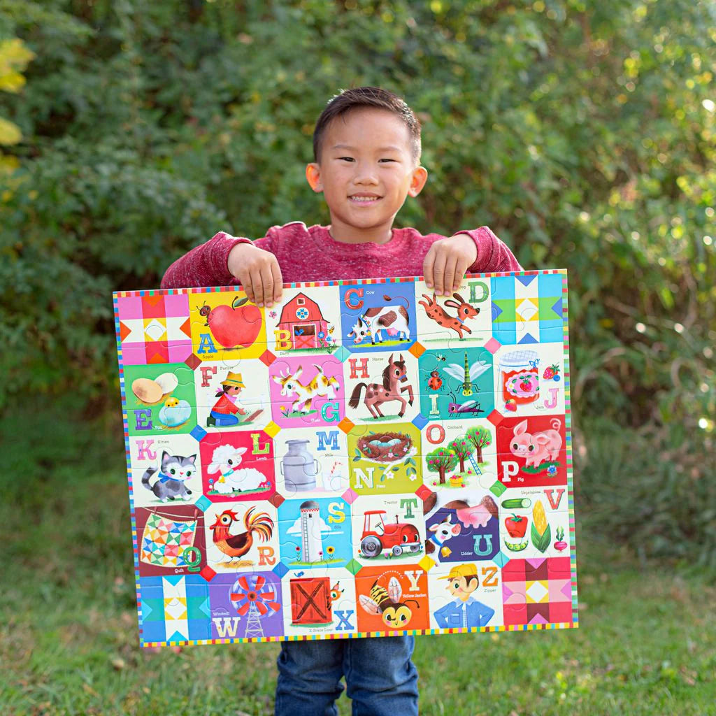 Baby Eeboo eeBoo 36 Piece Giant Puzzle | My Farm Alphabet – Modern Natural Baby