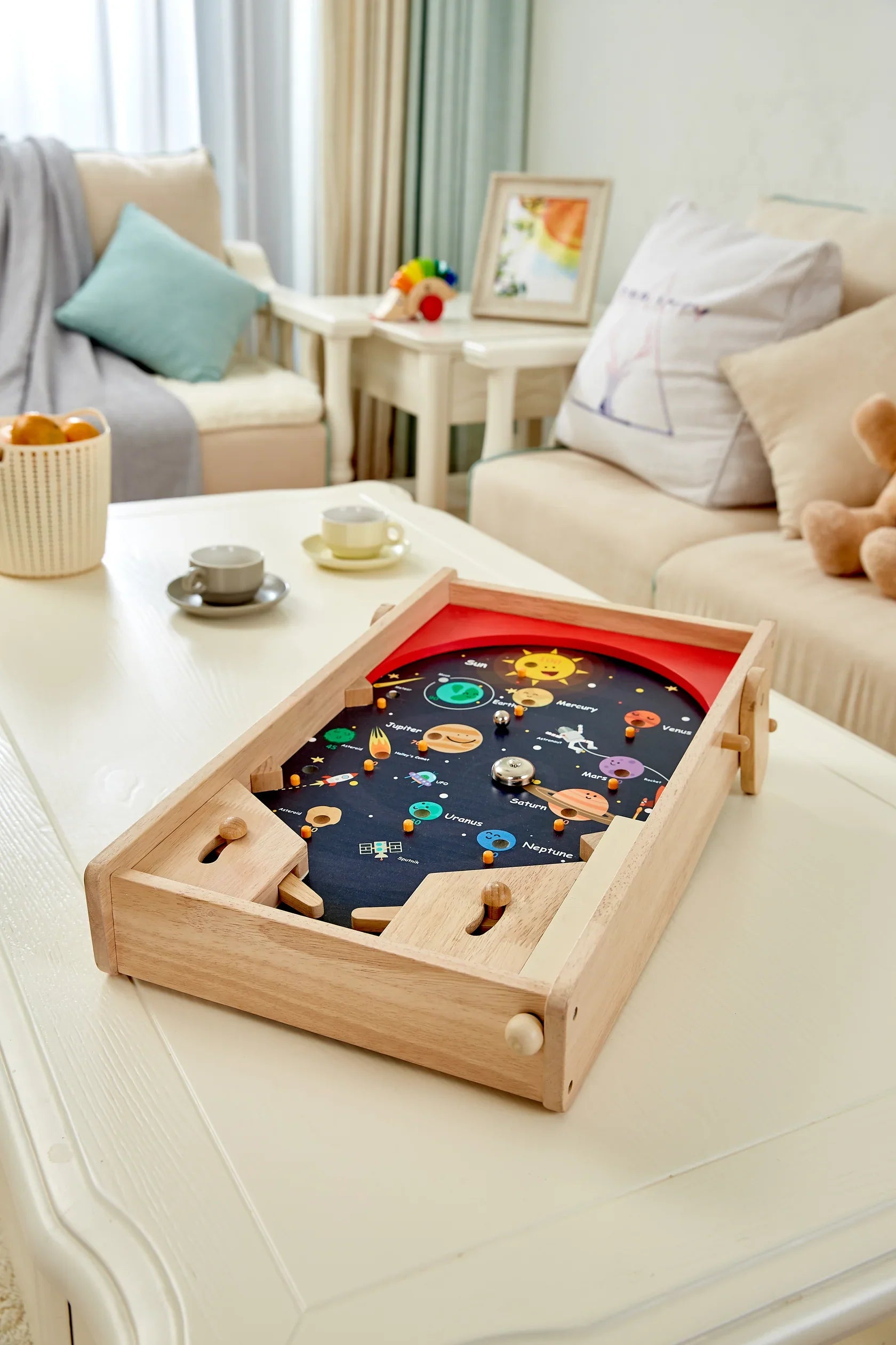 Pintoy 2 in 1 Games Pinball Planet Soccer Modern Natural Baby