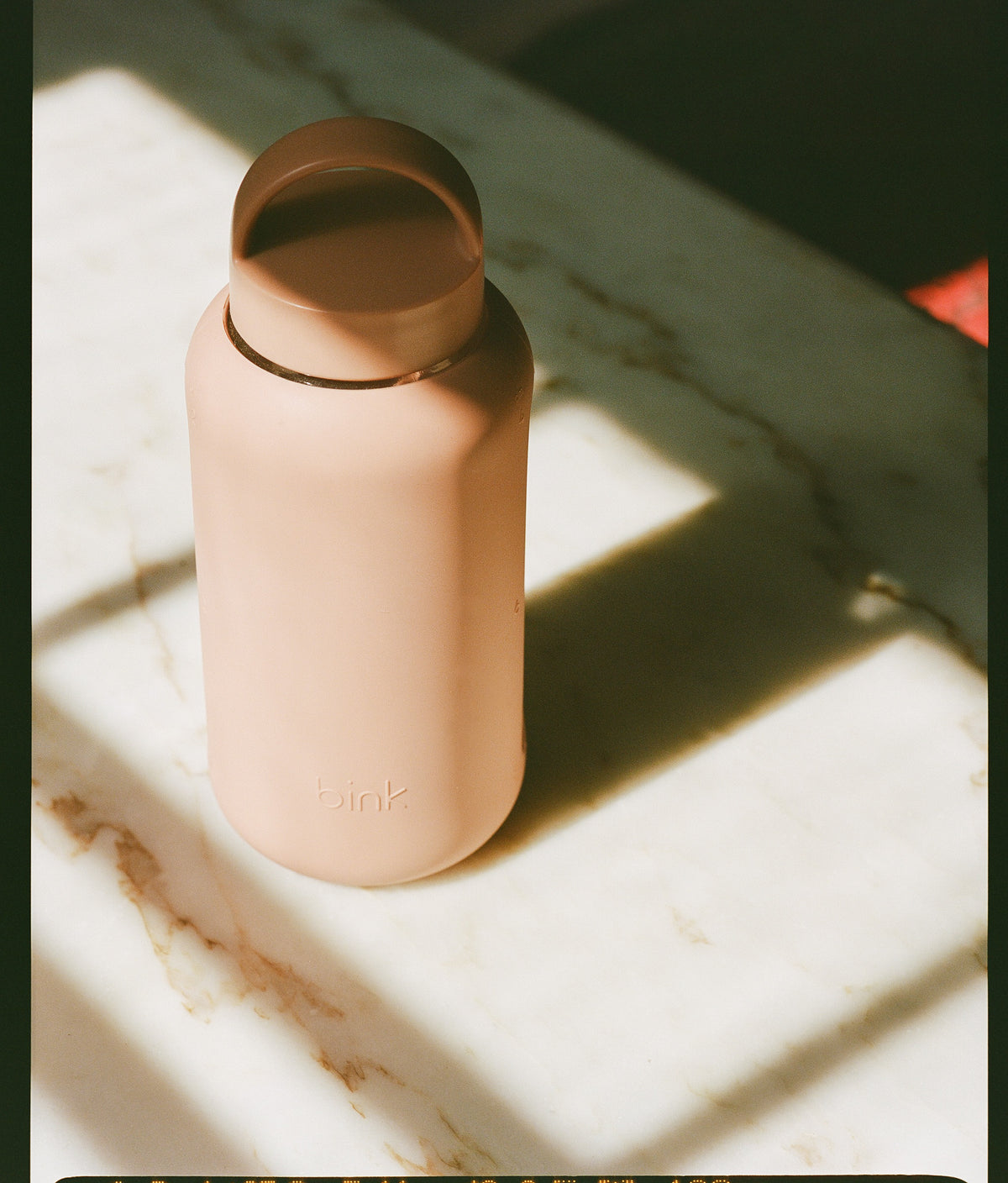 Day Bottle in Clay by Bink  Hydration Tracking Glass & Silicone