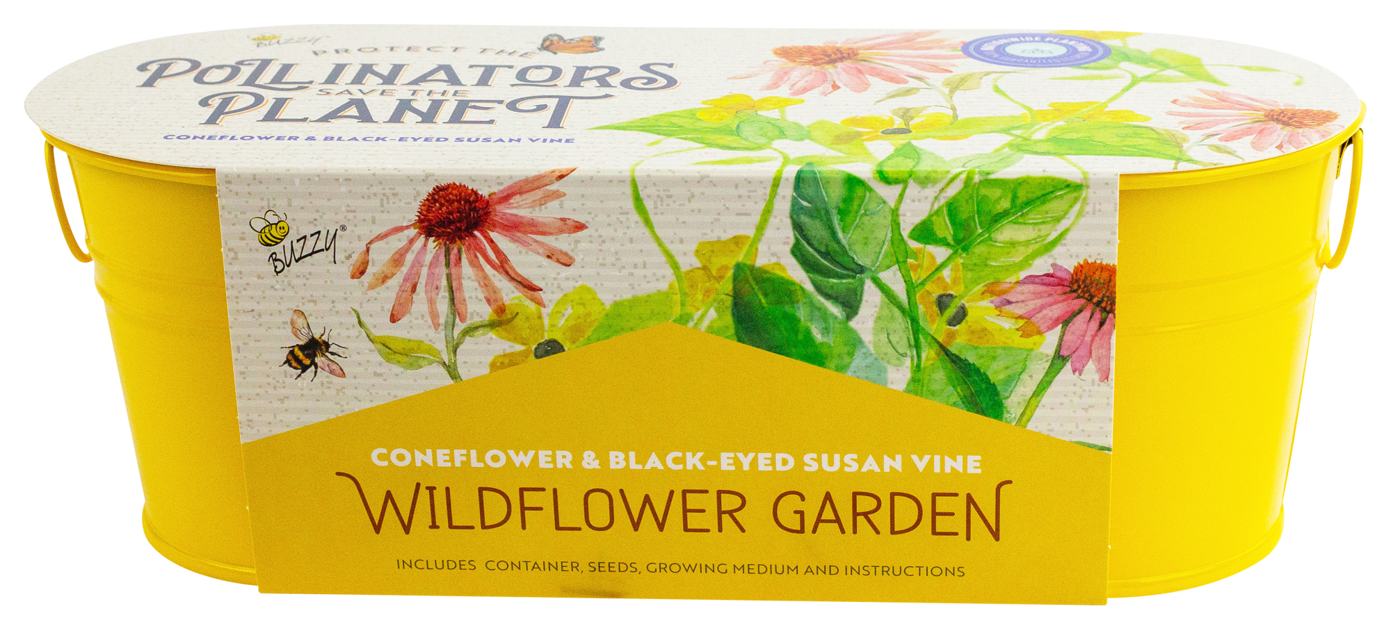 buzzy wildflower seeds Buzzy Pollinator Wildflower Garden Windowsill Grow Kit – Modern Natural Baby