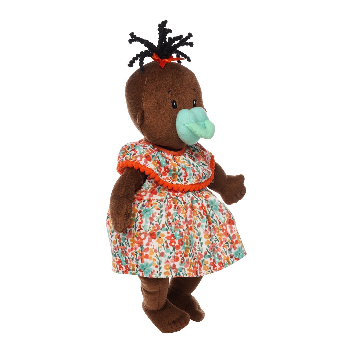 Manhattan Toy Baby Stella Brown with Black Wavy Hair – Modern