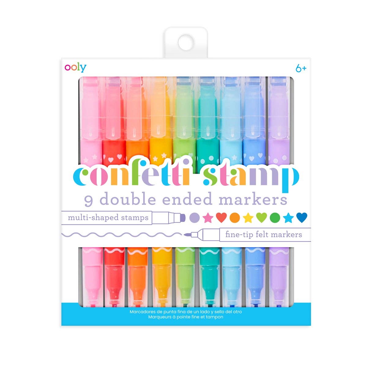 Ooly Confetti Stamp Double-Ended Markers – Modern Natural Baby