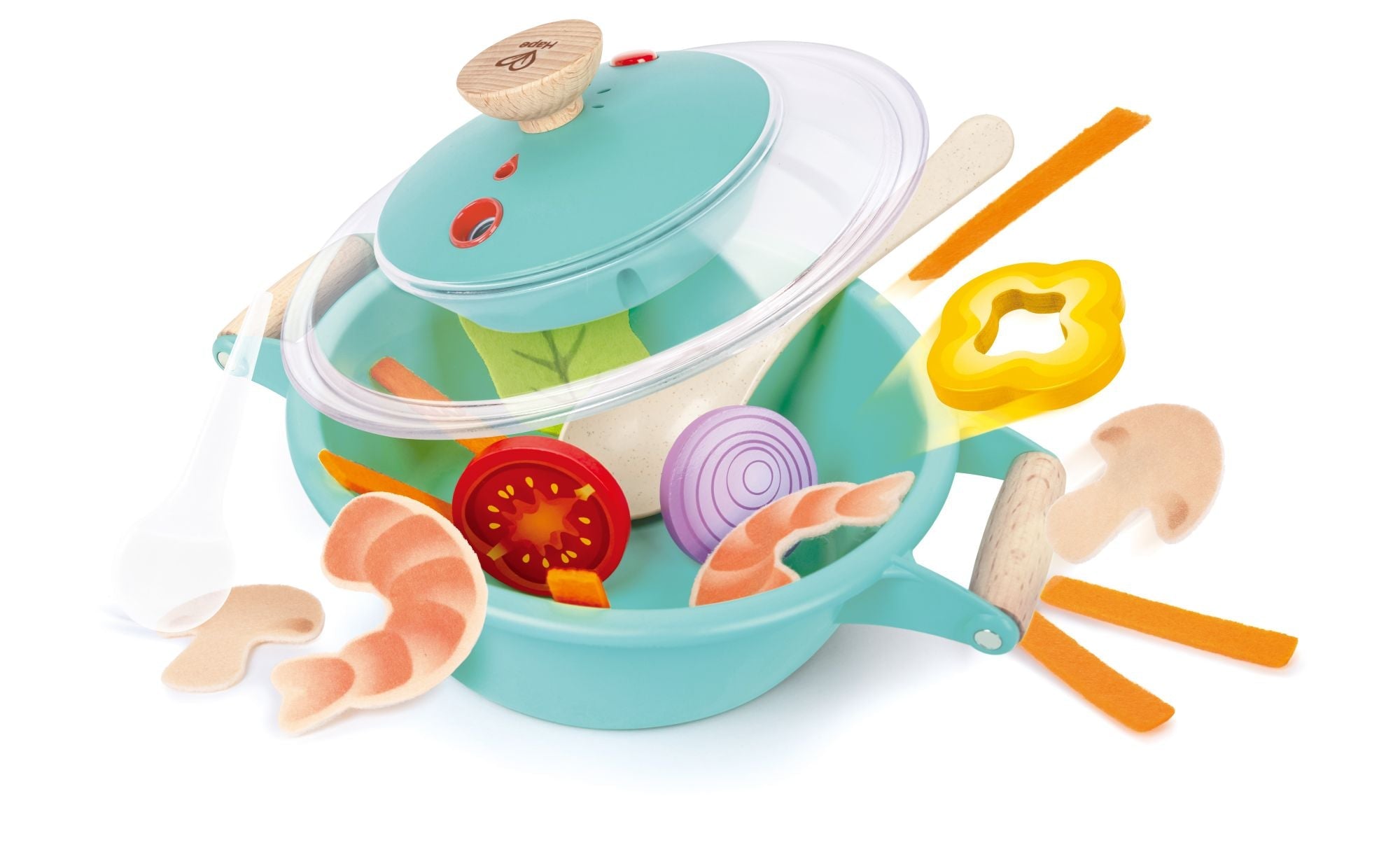 Hape Lunch Box Kid's Wooden Kitchen Play Food Set and Accessories