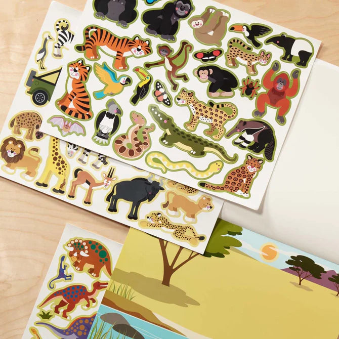 Melissa & Doug Reusable Jungle & Savanna Sticker Pad