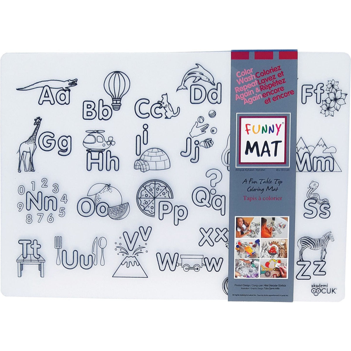 Funny Mat Clear Coloring Mat | Alphabet – Modern Natural Baby