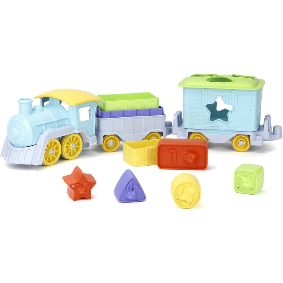 Log Sorttrain Set Green Toys Stack & Sort Train Set* – Modern Natural Baby