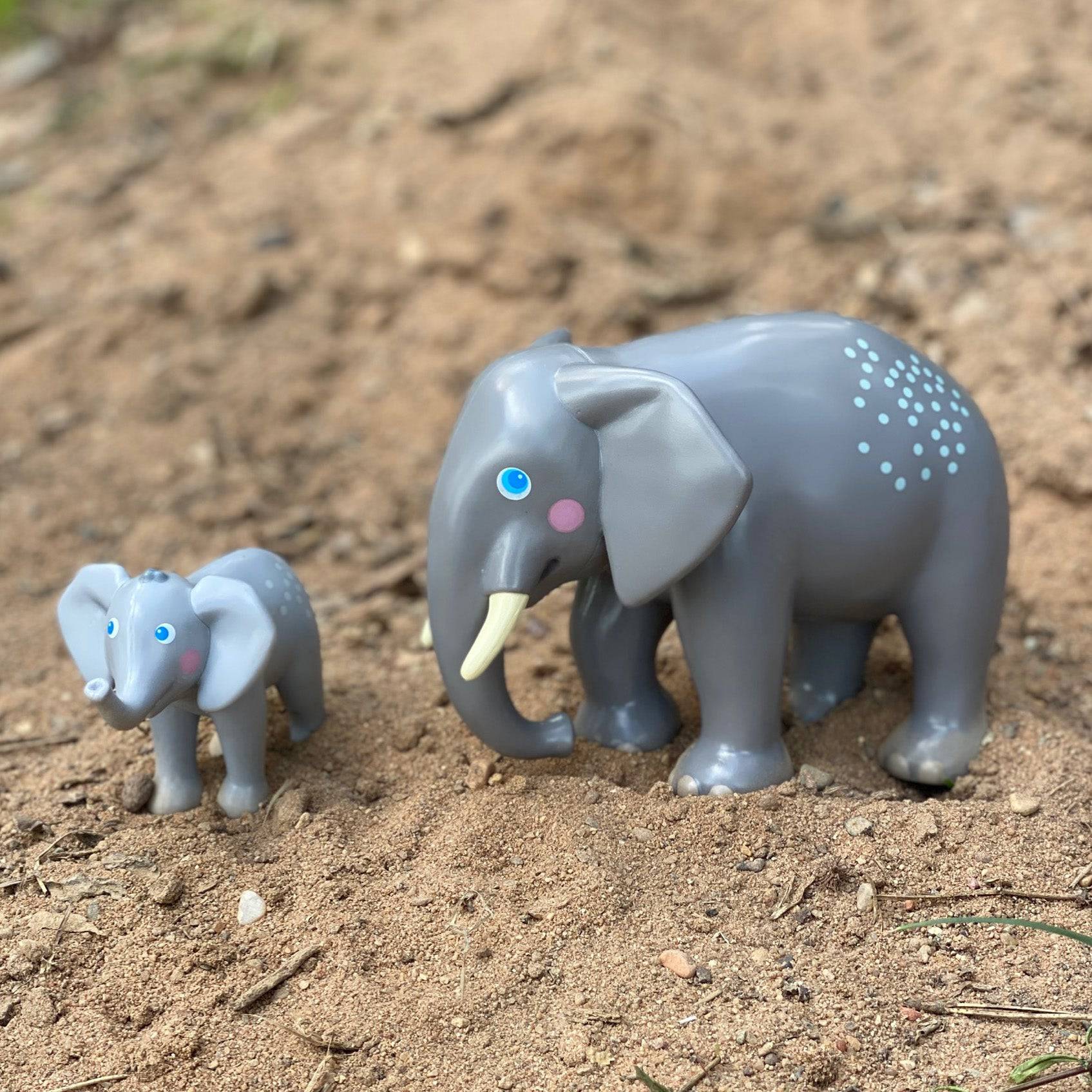 Small plastic elephant store figurines