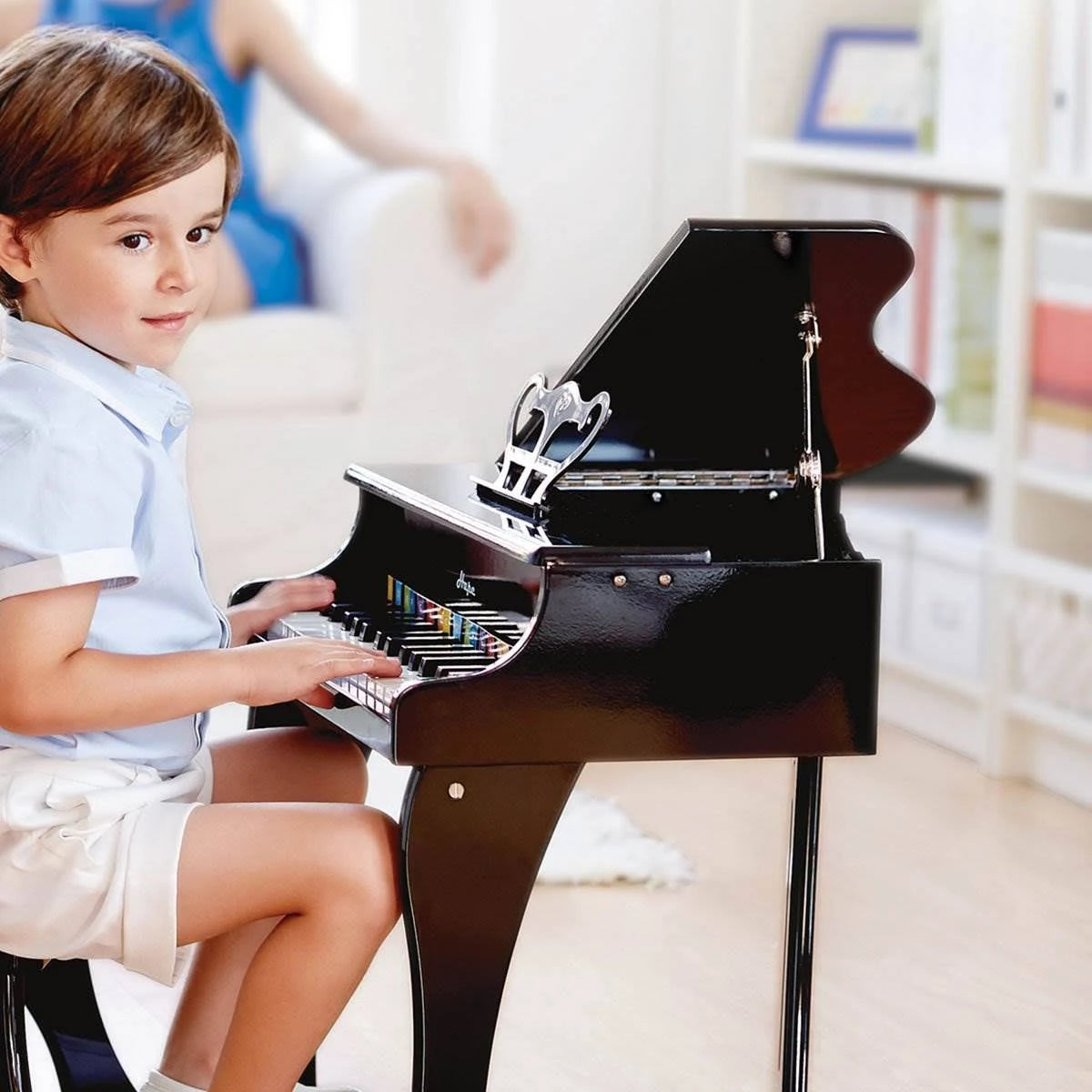 Hape Happy Grand Piano  Black – Modern Natural Baby