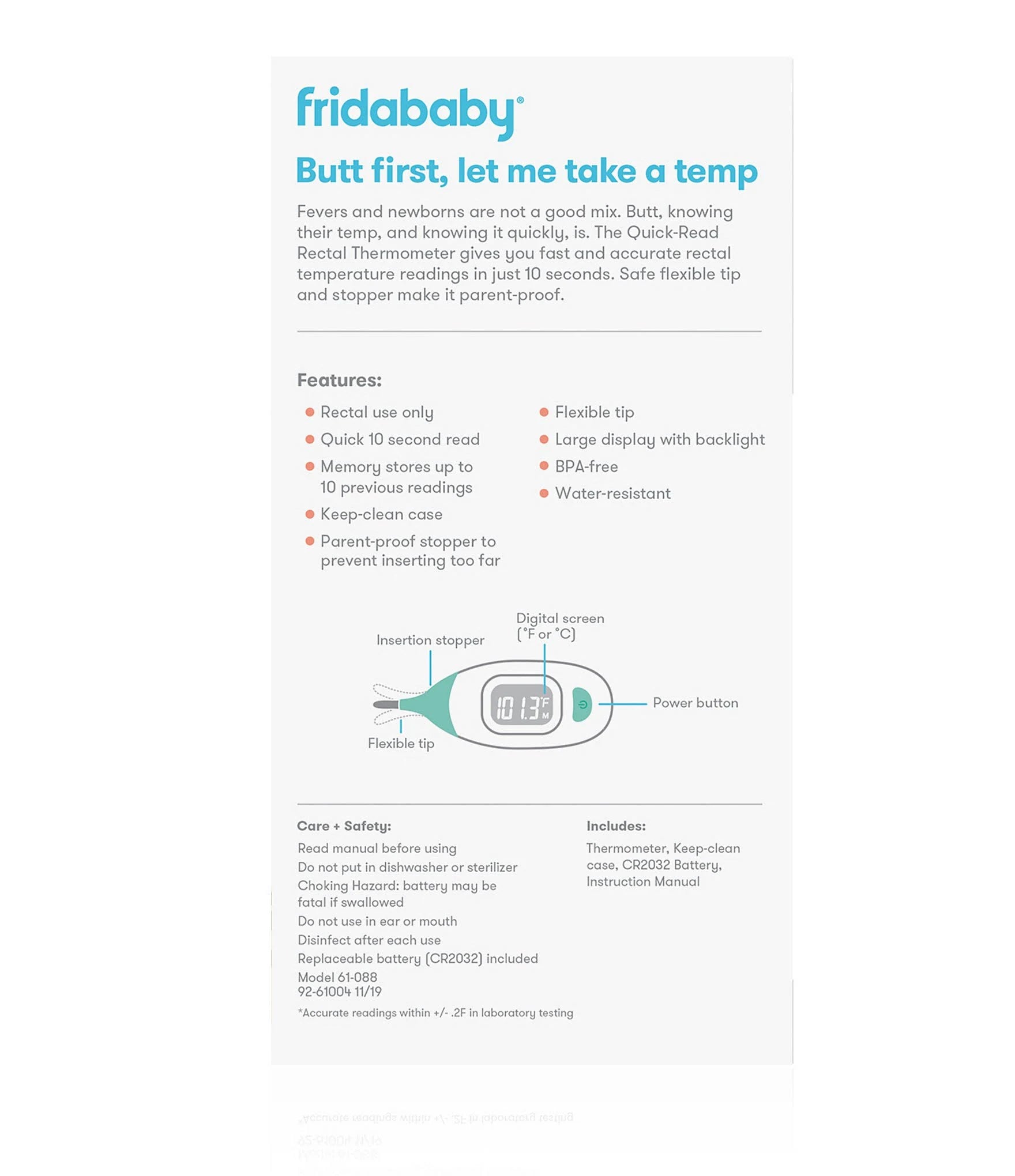 summer infant thermometer instructions FridaBaby Quick-Read Rectal Thermometer – Modern Natural Baby